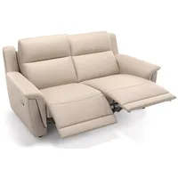 Sofanella 2-Sitzer Leder MALITO, Relaxsofa, Designsofa, Designer Couch, Italienisches Sofa, 2er Sofa beige