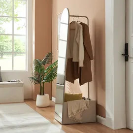 [en.casa] Garderobenspiegel Kuonta 165 x 40 x 51 cm Sandfarben