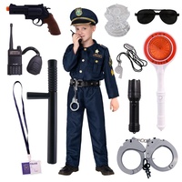 13 Stück Polizei Kostüm Kinder Polizeikostüm für Kinder Polizei Spielzeug mit Polizei Ausrüstung Handschellen Polizeiabzeichen Gürtel Sonnenbrille Walkie Talkie Polizei Kinderspielzeug Jungen Karneval