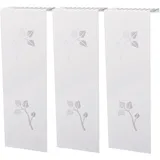 Szagato Heizkörperverkleidung Leaves (B x L: 20 x 60 cm, Weiß, Glänzend, 3 Stk.)
