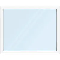Fenster 160x130 cm, Kunststoff Profil aluplast IDEAL® 4000, Weiß, 1600x1300 mm, einteilig festverglast, 2-fach Verglasung, individuell konfigurieren