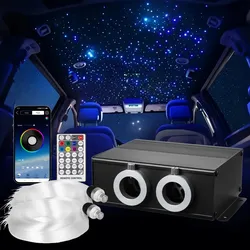 VEVOR Auto Lichtfaser LED Sternenhimmel Twinkle 900 Stk. Glasfaser Lichteffekte