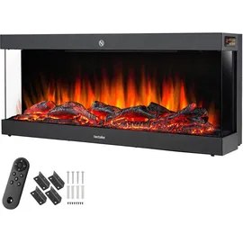 Tectake Elektro-Wandkamin Schwarz