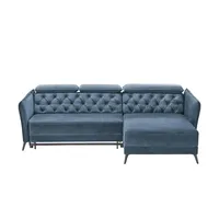 smart Ecksofa mit Kopfteilverstellung Kavita , blau , Maße (cm): B: 254 H: 85 T: 199.0