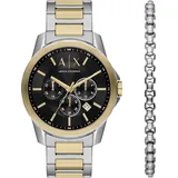 Armani Exchange, Armbanduhr, Banks, Silber, (Chronograph, 44 mm)