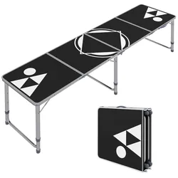 Outsunny Bierpong Tisch Aluminium, MDF