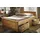 otto home Massivholzbett »Hugo, hohe Belastbarkeit! FSC® zertifiziertes Massivholz, Landhausstil«, (Breite/Belastbarkeit 180cm/200KG, 140cm/180KG), Stauraumbett aus massiver Kiefer natur/geölt, Betten, 335190-0