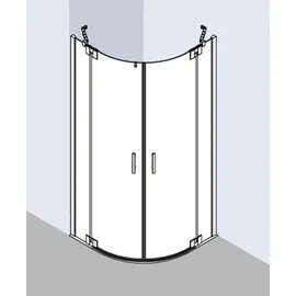 Kermi Filia XP Viertelkreisdusche 100 x 100 cm (FXP5510120VAK)