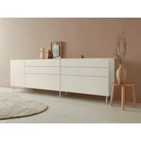 LeGer Home by Lena Gercke Sideboard »Essentials«, (2 St.), Breite: 279cm, MDF lackiert, Push-to-open-Funktion, grau