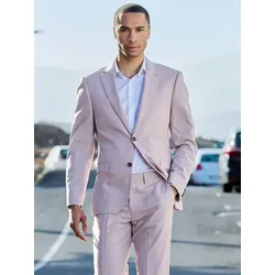 emilio adani Herren Anzug-Sakko slim fit violett uni - 52