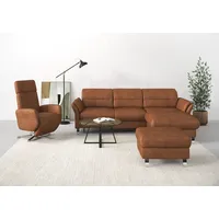 sit&more Ecksofa »Grenoble L-Form mit Federkern«, wahlweise mit Bettfunktion, Bettkasten, Arm- und Kopfteilverstellung