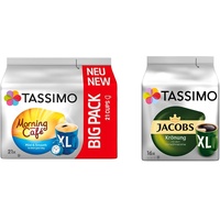 Tassimo Kapseln Morning Café XL Mild & Smooth, 105 Kaffeekapseln, 5er Pack, 5 x 21 Getränke & Kapseln Jacobs Krönung XL, 80 Kaffeekapseln, 5er Pack, 5 x 16 Getränke