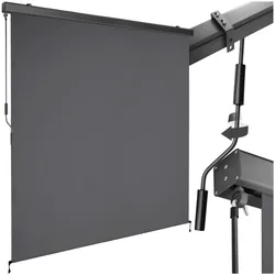 tectake® Senkrechtmarkise, verschiedene Größen, pulverbeschichtetes Aluminiumgehäuse, inkl. Wandhaltern
