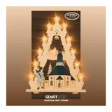 Weigla Lichterbogen Seiffener Kirche, große Lichterspitze aus Holz,«,... - 2 Jahre Gewährleistung - mind. 14 Tage Rückgaberecht - Beige,Braun,Grau,Schwarz