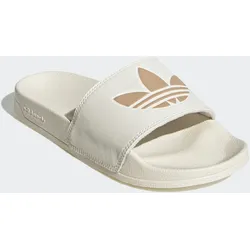 Badesandale ADIDAS ORIGINALS "LITE ADILETTE", Gr. 39, sanftes weiß, warm sandstone, warm sandstone, Synthetik, sportlich, Schuhe