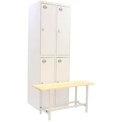 SimonRack Tandem DIY zerlegter Metallspind Packung Tandem DIY Initial Modul + zusätzliche graue 1800x1000x620 mm + Umkleidekabine Bank.