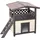 Kerbl Katzenhaus 4-Seasons Deluxe beheizbar 88x57x77 cm Dunkelbraun/Rot