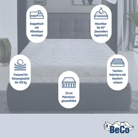 Beco 5 Sterne TFK – GOLD Luxus-Taschenfederkernmatratze 180 x 200 cm H3