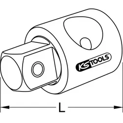 3/8" Gleitstück/Vergrößerungsadapter, 3/8"Fx1/2"M