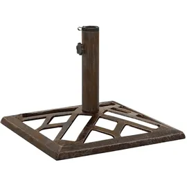 vidaXL Schirmständer Bronzen 44 x 44 x 31 cm Gusseisen Braun