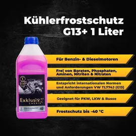 Exklusiv Chemie G13 Kühlerfrostschutz Violett 1 l
