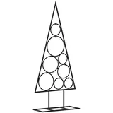 vidaXL Metall-Weihnachtsbaum Deko Schwarz 60 cm