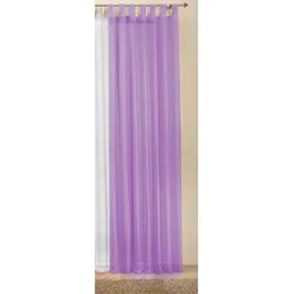 Gardinenbox Schlaufenschal Gardine Uni transparent Voile, 175x140, Flieder, 61175