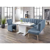 exxpo - sofa fashion Costa 197 x 92 x 265 cm Struktur langer Schenkel links azur