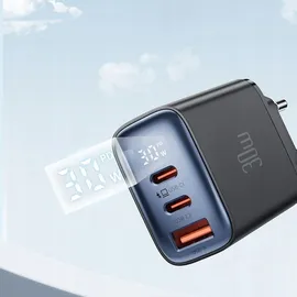 Mcdodo Netzwerkladegerät mit Display 2x USB-C + USB-A, 30W in Schwarz