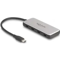 DeLock USB 10 Gbps USB Type-C Hub mit 4 x USB Type-C Buchse und PD 85 Watt, USB