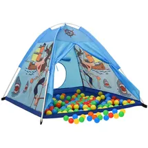 vidaXL Spielzelt mit 250 Bällen Blau 120x120x90 cm