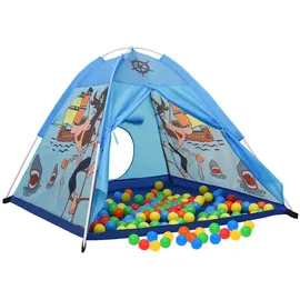 vidaXL Spielzelt mit 250 Bällen Blau 120x120x90 cm