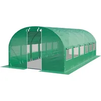 TOOLPORT Foliengewächshaus PE grün transparent 180 g/m2 24 m2