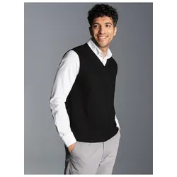 Pullunder TRIGEMA "TRIGEMA Pullunder in Waffeloptik", Herren, Gr. XL, schwarz, 100% Baumwolle, Basic, Pullover