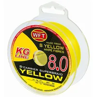 WFT KG 8 gelb 150m - Geflochtene Angelschnur, Durchmesser/Tragkraft:0.14mm