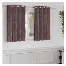 vidaXL Samtvorhänge mit Vorhängen 2 pcs Braun 140 x 140 cm Samt