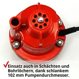 Hecht Tiefbrunnenpumpe 3166 600W 1400 l/h 70 m Förderhöhe