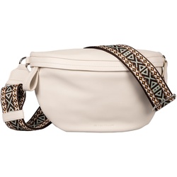 Gürteltasche TOM TAILOR „Palina“ Gr. B/H/T: 30 cm x 19 cm x 10,5 cm, weiß Damen Taschen Gürteltaschen Modische Gürteltasche mit bunt gewebtes Gurtband