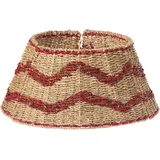 Beliani Weihnachtsbaumkragen HIVER Seegras Rot 51 cm