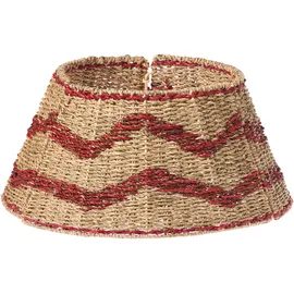 Beliani Weihnachtsbaumkragen HIVER Seegras Rot 51 cm