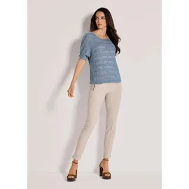 Madeleine Bändchen-Pullover mit Glanz-Effekt Blau 34