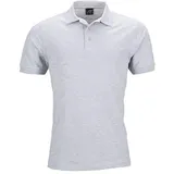 James & Nicholson Herren Stretch Piqué Polo JN710 grey heather XXL