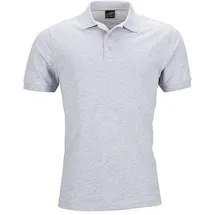 James & Nicholson Herren Stretch Piqué Polo JN710 grey heather XXL