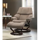 Stressless Stressless® Relaxsessel »Reno«, mit Classic Base, Größe S, M & L, Gestell Braun, beige