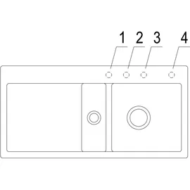 Villeroy & Boch Subway 60 flat rechts fossil + Excenterbetätigung