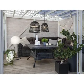 Star Trading Stehleuchte Kunststoff/Metall 95 cm E27 1 Stück Schwarz/Weiß