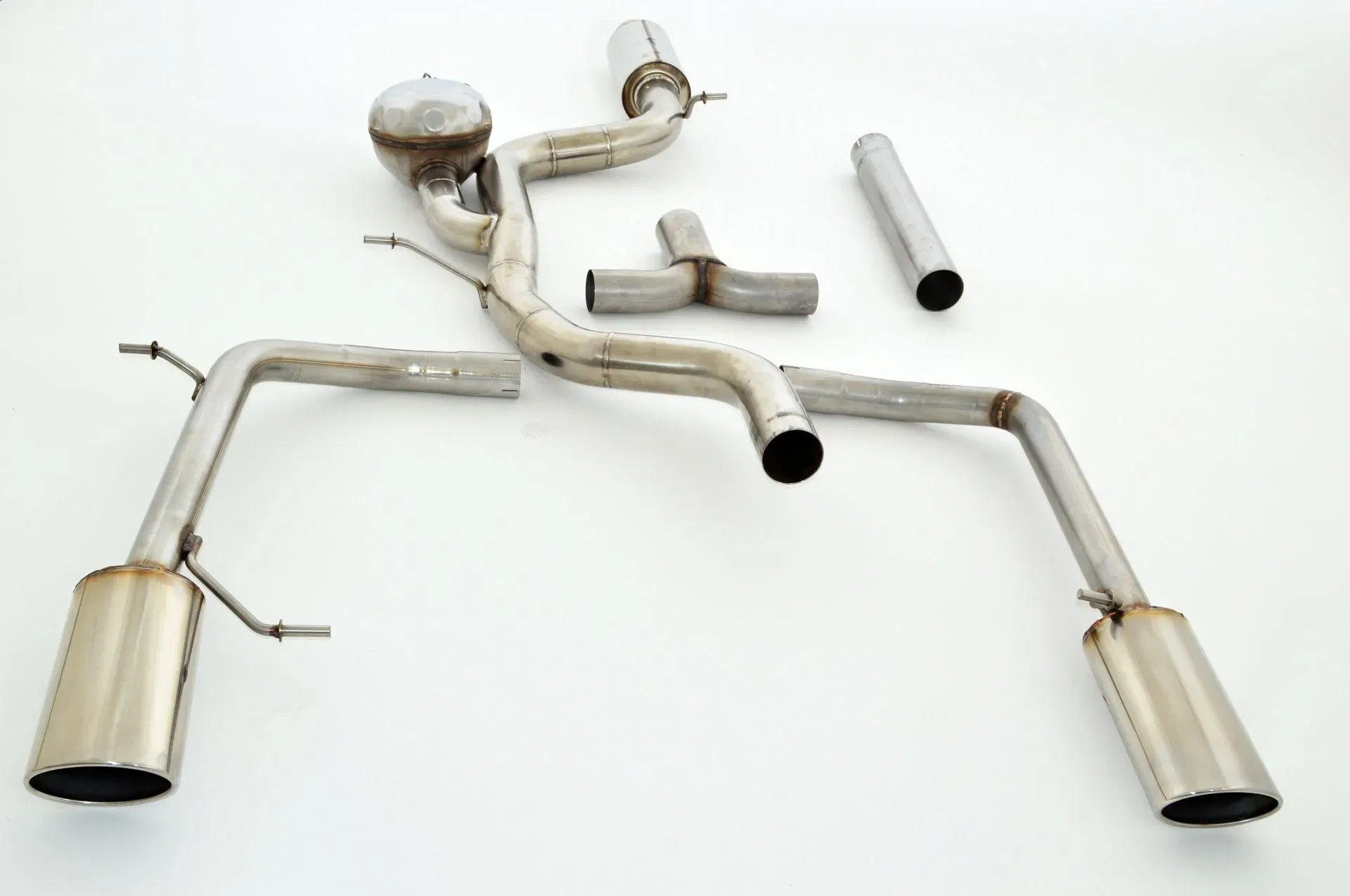 Streetbeast Sportauspuff 76mm Duplex-Anlage Soundgenerator für VW Passat 3C B7