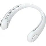 Kompakter, Blattloser Nackenventilator, Ideal Für Sportbegeisterte Studenten, Usb-aufladbar, Aus Weißem Abs Und Verstellbarem Silikon.
