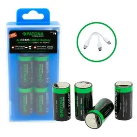 PATONA Premium CR123A 450 mAh 4 St.
