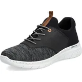 Rieker Sportlicher Slipper Herren Schwarz/Grau 40